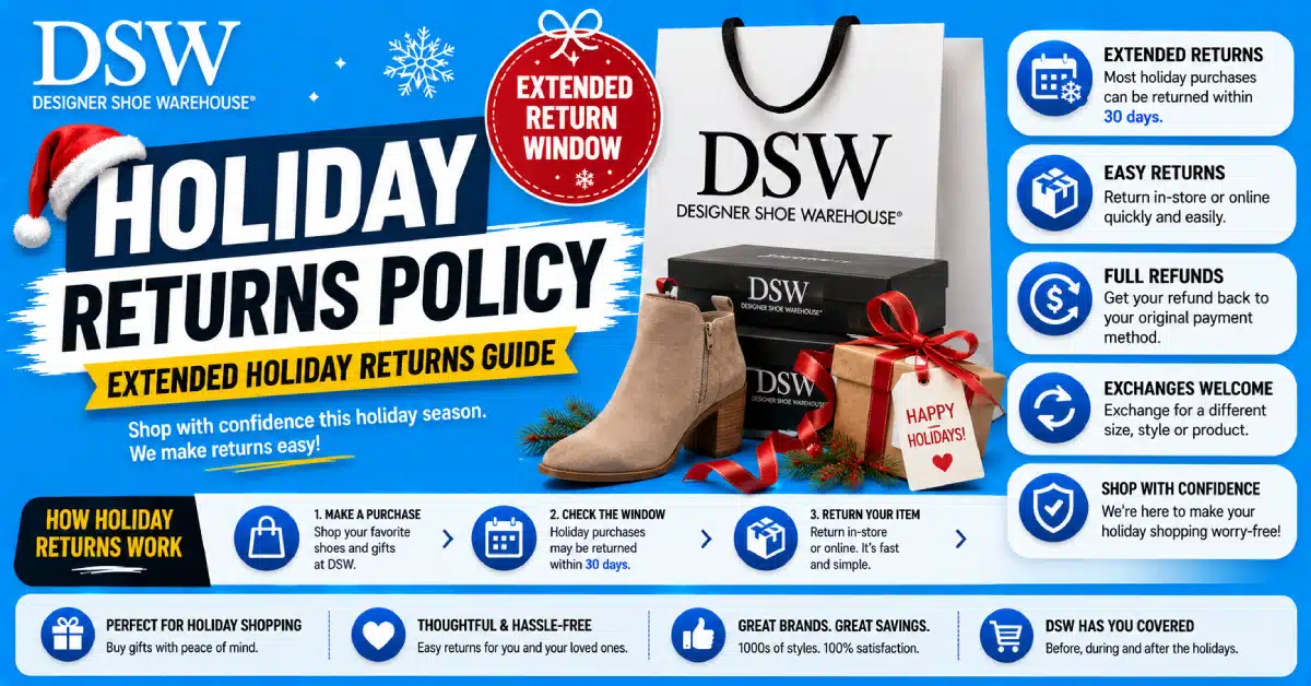 DSW Holiday Returns Policy