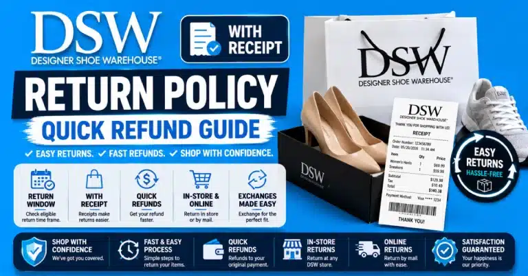 DSW Return Policy With Receipt